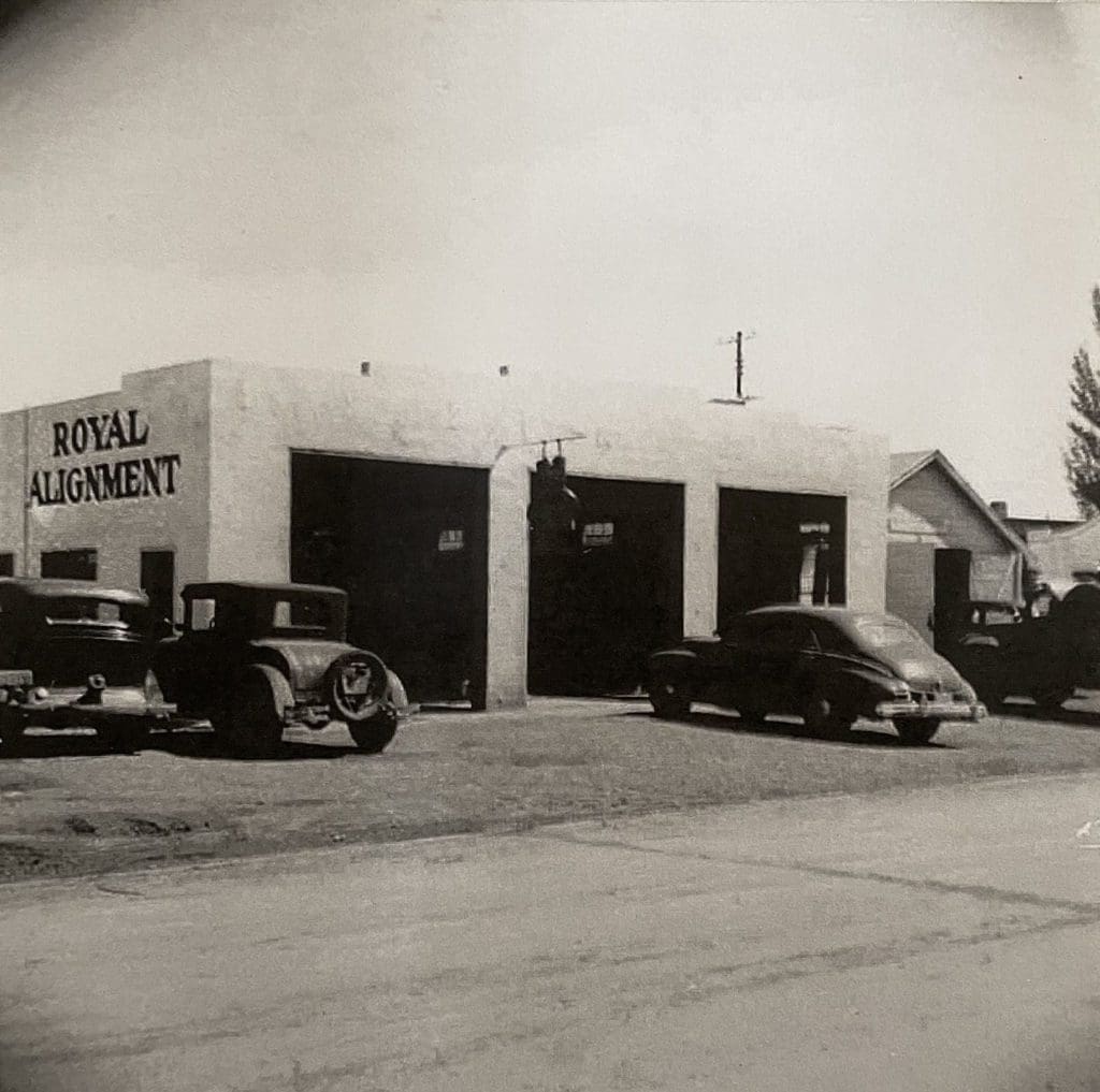 Historic photo of Royal Wheel Alignment, a car repair shop in Rapid City, South Dakota.