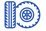 Tire icon image blue